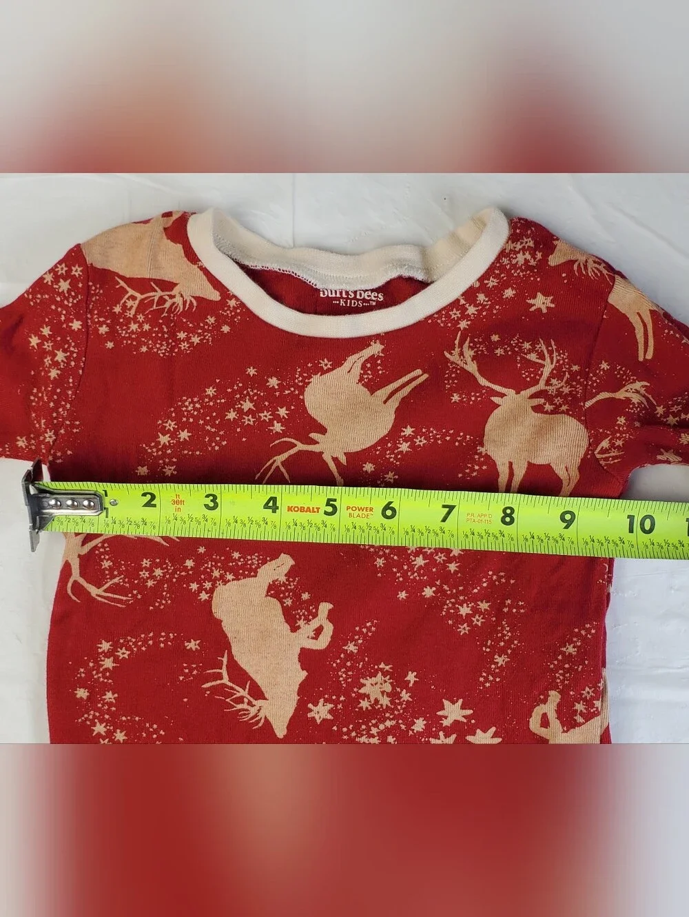 Burts Bees Kids Christmas Holiday Reindeer Pajamas 2-Piece - Size 3T - GUC